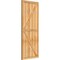 Ekena Millwork Framed Board-n-Batten Shutters w/Z-Bar, Rough Sawn Western Red Cedar, 26 7/8W x 65H, PR RBF06Z26X065RWR - alternate 2